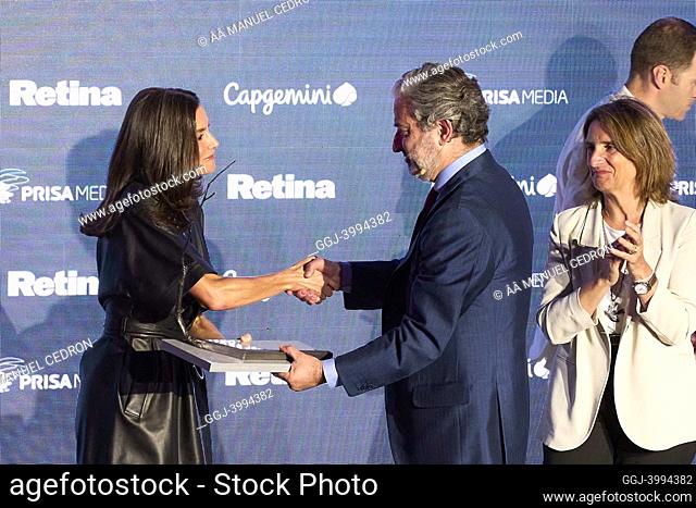 Queen Letizia of Spain attends Delivery of the 2nd edition of the ‘Retina ECO Award’ at College of Architects on June 23, 2022 in Madrid, Spain