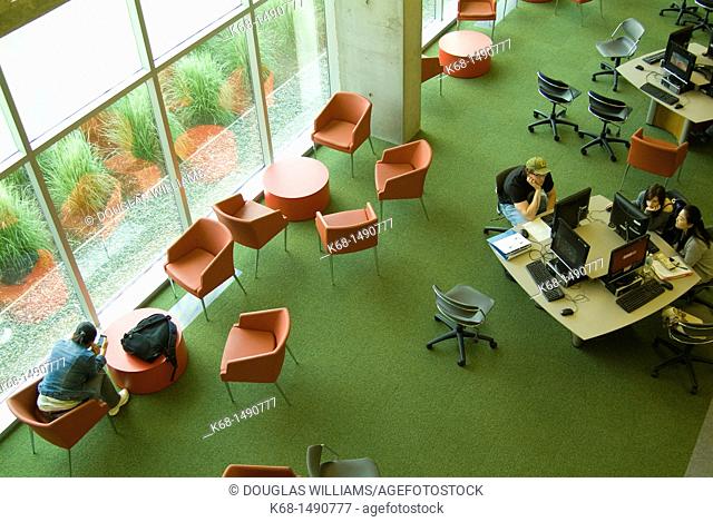 students study at Langara College, Vancouver, BC, Canada