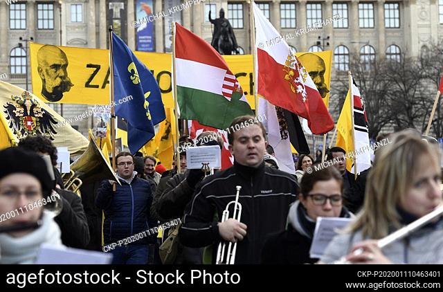 A hundred of people took part in the Epiphany march through the centre of the city for the reintroduction of monarchy on Czech territory, on January 11, 2020