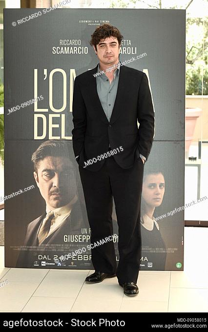 Italian actor Riccardo Scamarcio during the photocall for the presentation of the film L'ombra del giorno. Rome (Italy), February 22nd, 2022