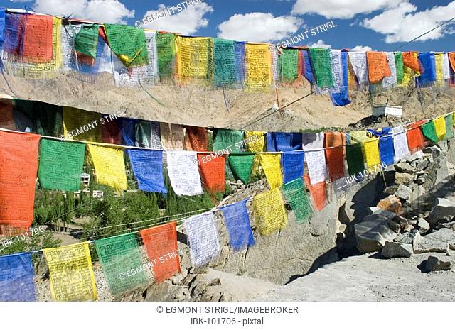 Buddhist prayer flags, Ladakh, Jammu and Kashmir, India