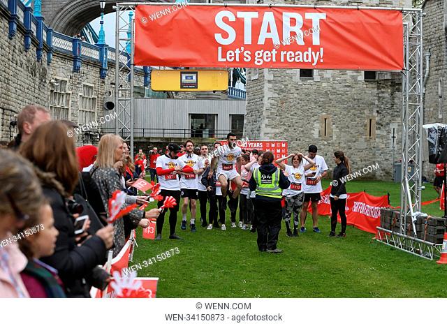 TV and Radio Presenter Amy Christophers takes part in the Heart Foundation Run at the Tower of London. This is the 40th anniversary of the run