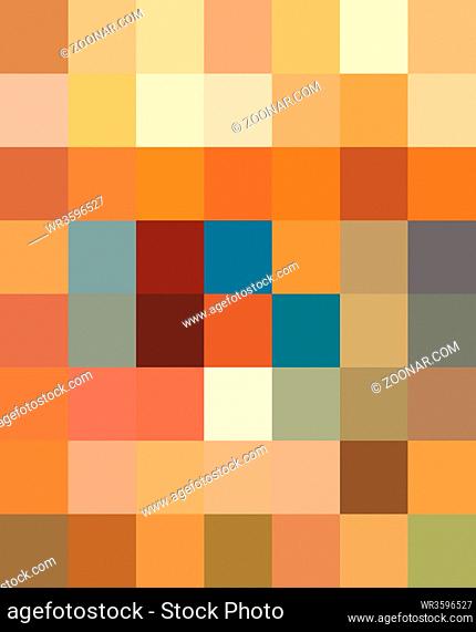 Multicolor Polychrome Mosaic background. Abstract colorful decorative ornate pixel grid pattern