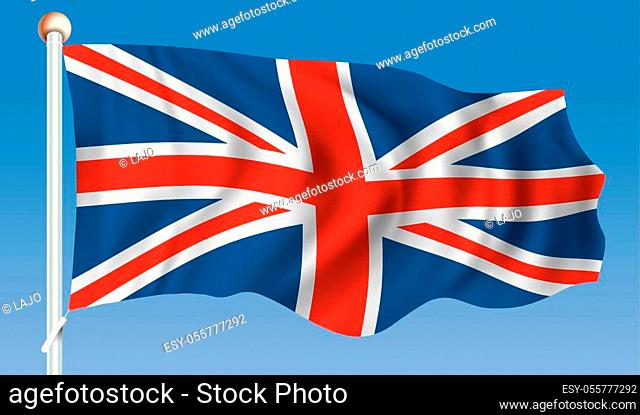 Flag of United Kingdom - vector illustration