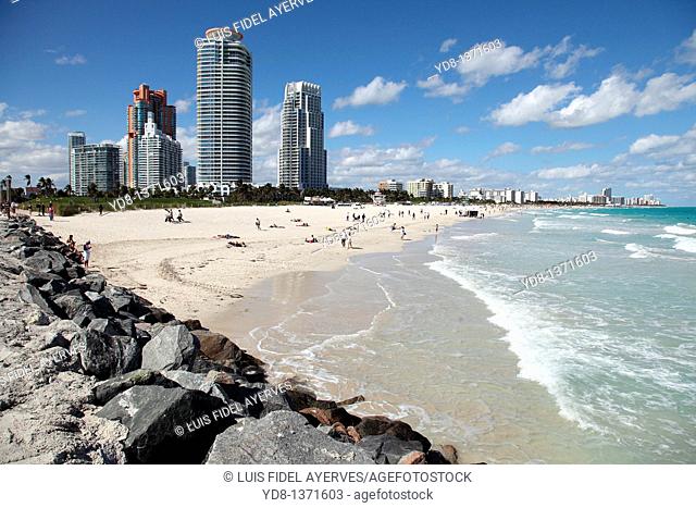 Panoramic view of Miami Beach, Florida, USA