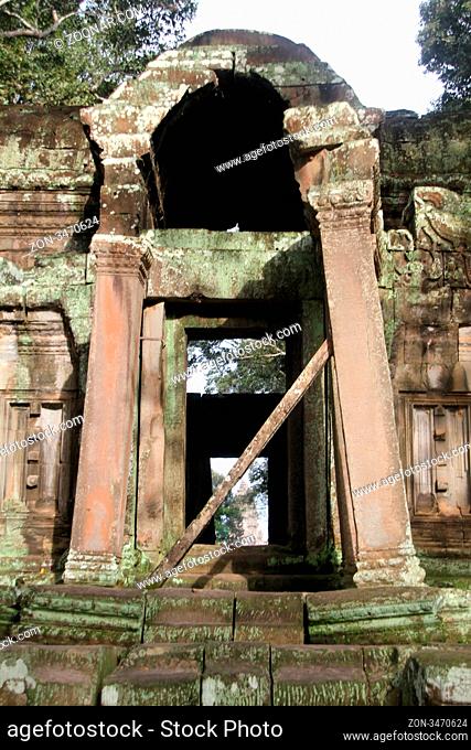 Entrace of small temple near Angkor wat, Cambodia