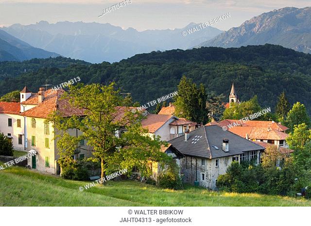 Italy, Piedmont, Lake Orta, Arto, town buildings