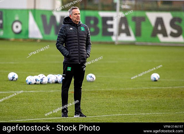 Cercle's new head coach Dominik Thalhammer pictured during a training session of soccer team Cercle Brugge KSV with their new head coach
