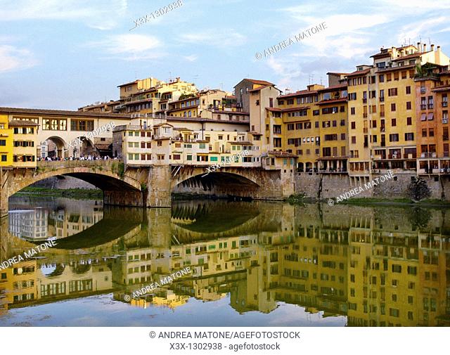 Pontevecchio over the Arno river Florence Italy