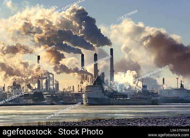 Air Pollution from Chemical Industry on the St. Clair River at Port Huron, Michigan