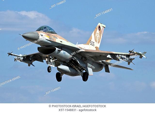 Israeli Air Force IAF F-16C Barak Fighter jet in flight