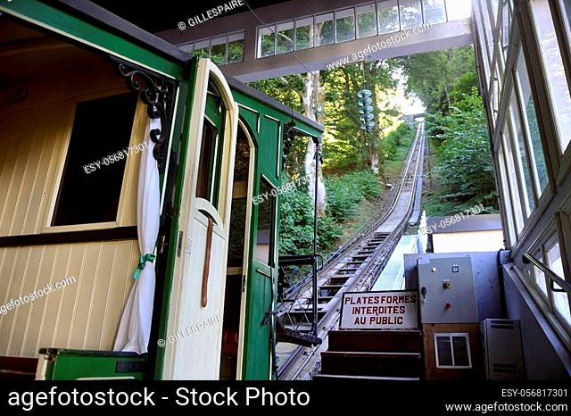 Funicular of Mont-Dore on the flanks of Puy de Sancy was inaugurated in 1898