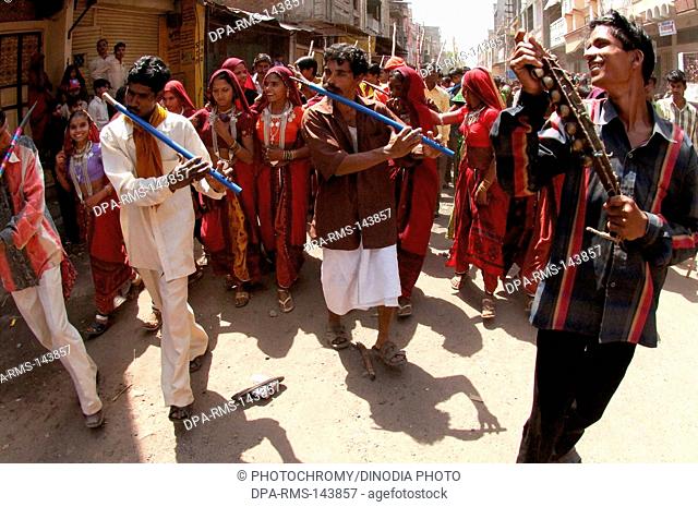 The dance of holy festival ; district Vadodara ; Gujarat ; India