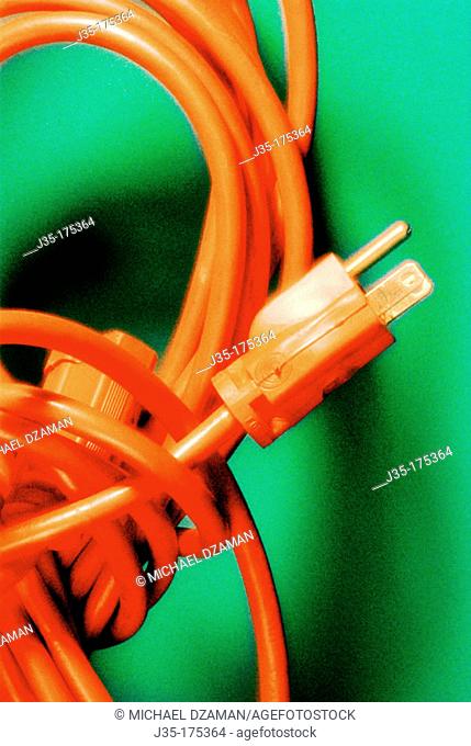 Orange electrical cord
