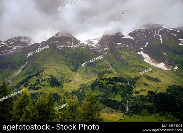 Landscape around the Grossglockner High Alpine Road in Austria