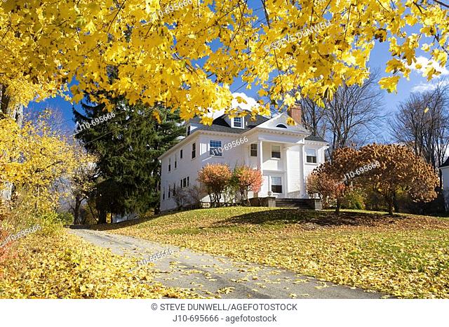 Greek Revival house, Berkshire Hills, Lee, MA, USA