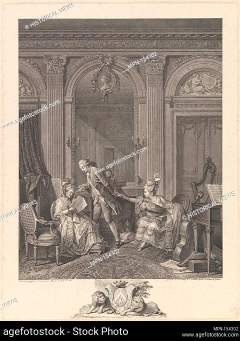 Le Billet doux. Artist: Nicolas de Launay (French, Paris, 1739-1792); Artist: after Nicolas Lafrensen (called Nicolas Laureince) (Swedish