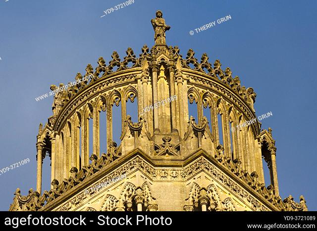 France, Loiret (45), Orleans, Sainte Croix cathedral, summit of tower