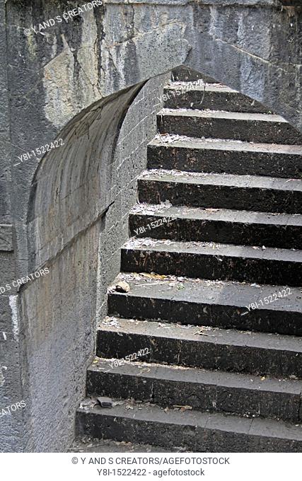 Staircase at Bara Mota chi Vihir, Historic well, Limb Village, Satara, Maharashtra, India
