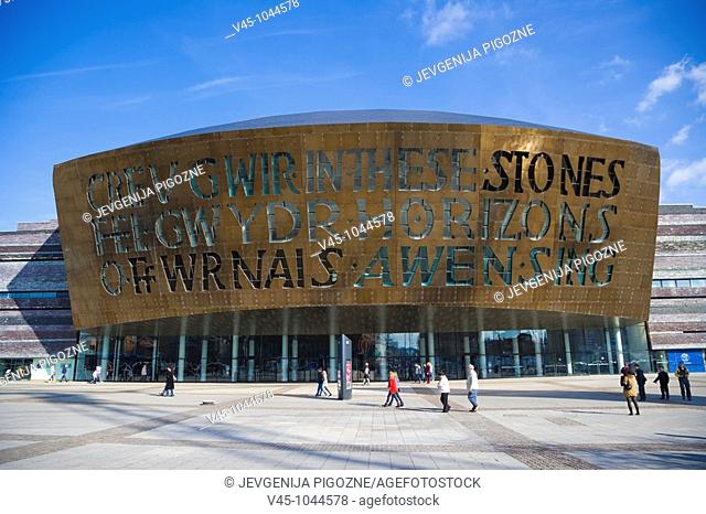 Wales Millennium Centre. Canolfan Mileniwm Cymru. Home of Welsh National Opera. WNO. Cardiff Bay. Cardiff. Caerdydd. Wales. UK