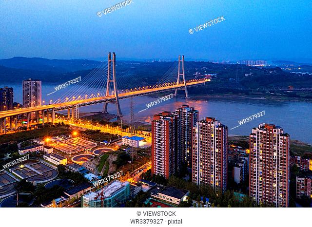 Chongqing ding mountain Yangtze river bridge