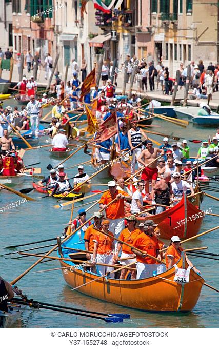 Vogalonga, rowing competition in the Venice lagoon, Venice, Italy, Europe