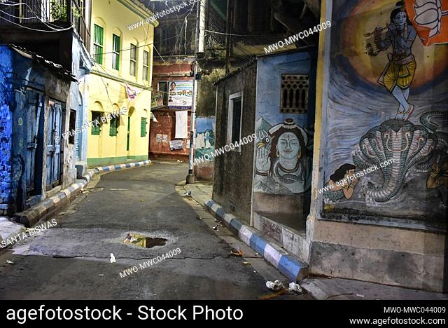 Streets at night in Kolkata. Kolkata (formerly Calcutta) is the capital of India's West Bengal state. Founded as an East India Company trading post
