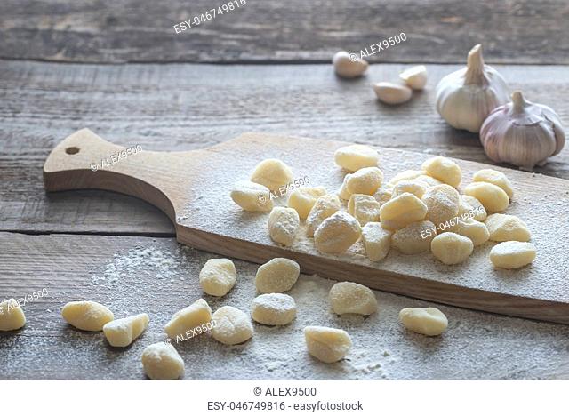 Uncooked potato gnocchi