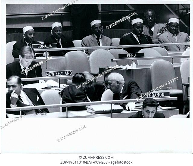 Oct. 10, 1961 - Four Somalian M.P.'s On Visit To United Nations: Four Somalian Parliamentarians, on a tour of the United States, visit on UN Headquarters today