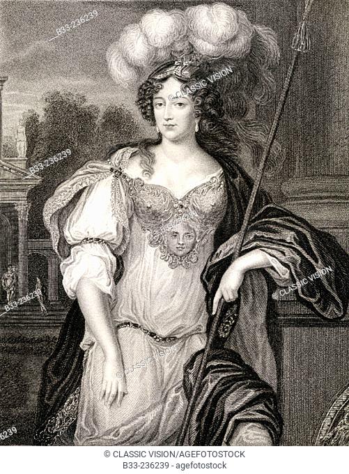 Frances Teresa Stewart, Duchess of Richmond and Lennox, byname La Belle Stuart, 1647 -1702. Prominent member of the Court of the Restoration