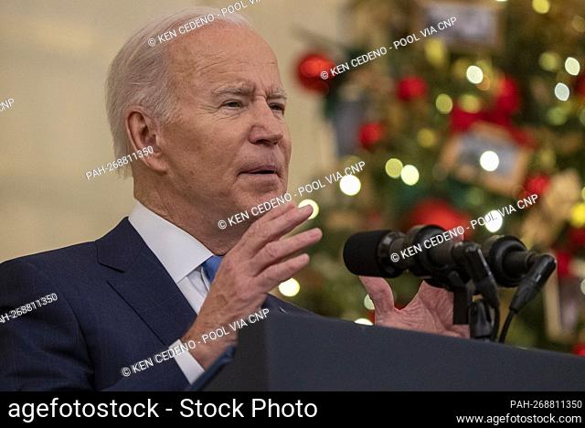 United States President Joe Biden delivers remarks on the status of the country’s fight against COVID-19 in State Dining Room of the White House in Washington