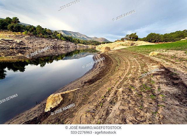 Alberche river in Navaluenga. Avila. Castilla Leon. Spain. Europe