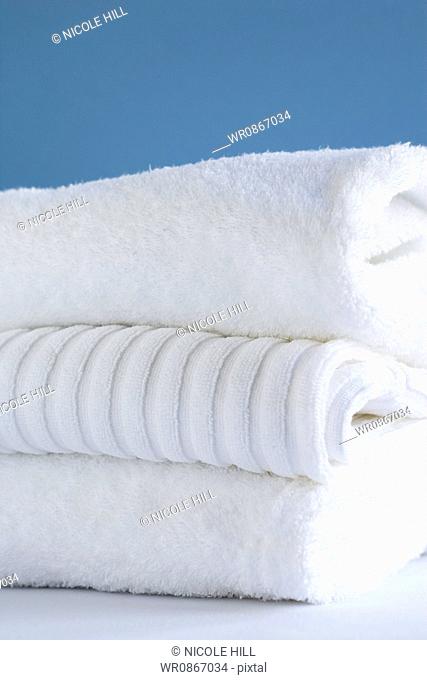 Stack of white towels