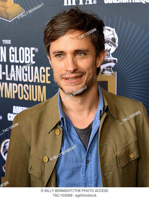 Neruda Actor Gael Garcia Bernal attends the American Cinematheque Golden Globe Symposium of Foreign-Language Nominated Film with their Directors at the Egyptian...