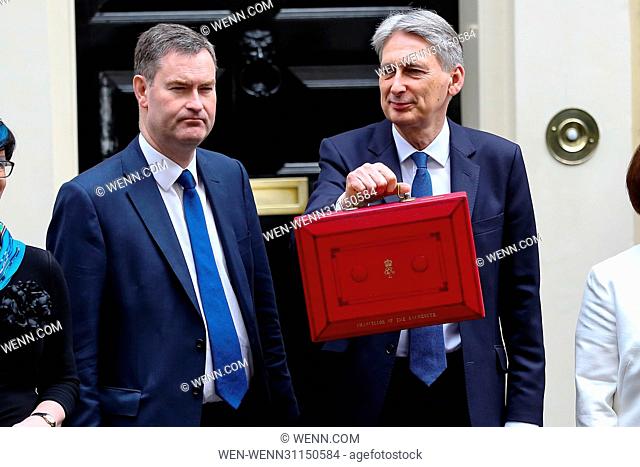 Chancellor of the Exchequer, Phillip Hammond leaves 11 Downing Street to deliver his budget speech in the House of Commons Featuring: Phillip Hammond Where:...