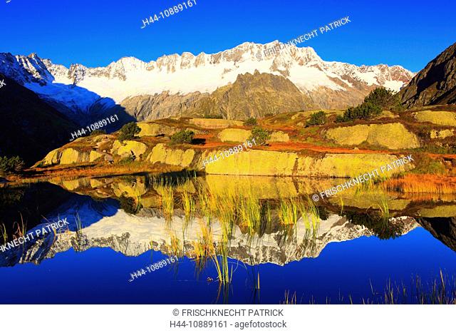 Alps, Alpine panorama, view, panorama, mountains, mountain massif, mountain panorama, mountain lake, peak, Dammastock, cliff, rock, mountains, body of water