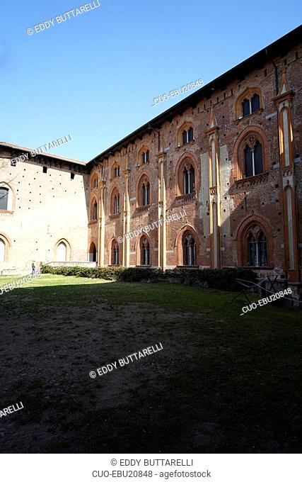 Castello Sforzesco, historic city center, Vigevano, Lombardy, Italy, Europe