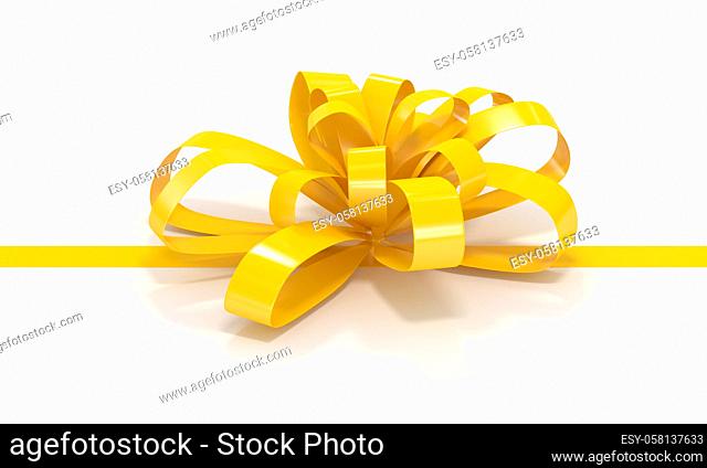Yellow Ribbon - Isolated on white background