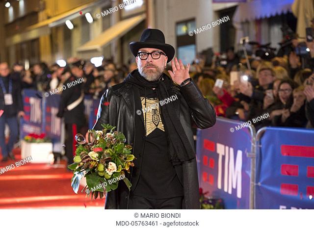 Italian singer Mario Biondi attends 68° Festival di Sanremo red carpet. Sanremo, February 5th 2018