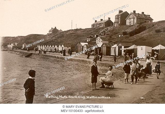 Walton-on-the-Naze, Essex: bathing huts at South Cliff