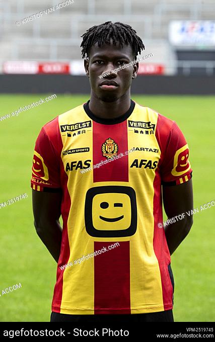 Mechelen's Issa Kabore poses for the photographer, at the 2020-2021 photoshoot of Belgian Jupiler Pro League club KV Mechelen, Friday 17 July 2020 in Mechelen