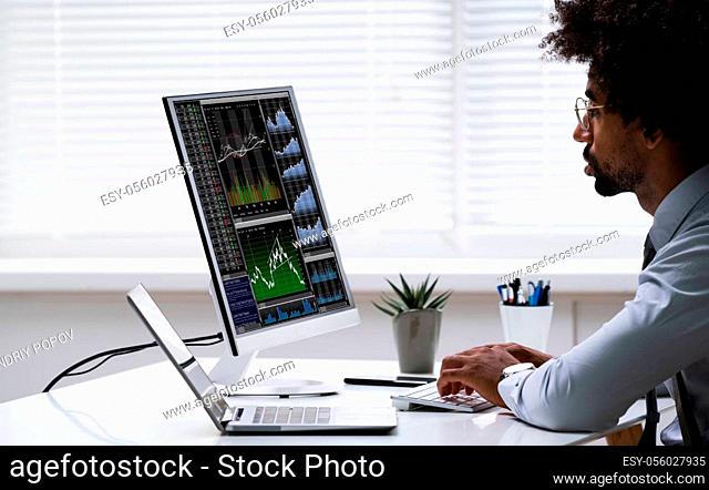 African American Stock Market Or Online Exchange Broker