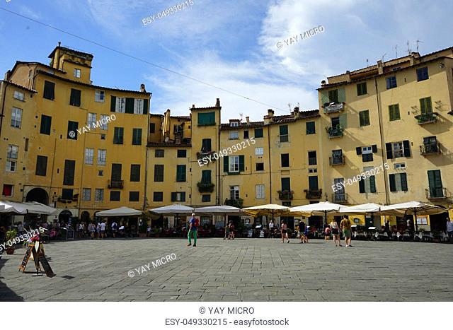 The Amphitheater Square in Lucca, Tuscany - Italy