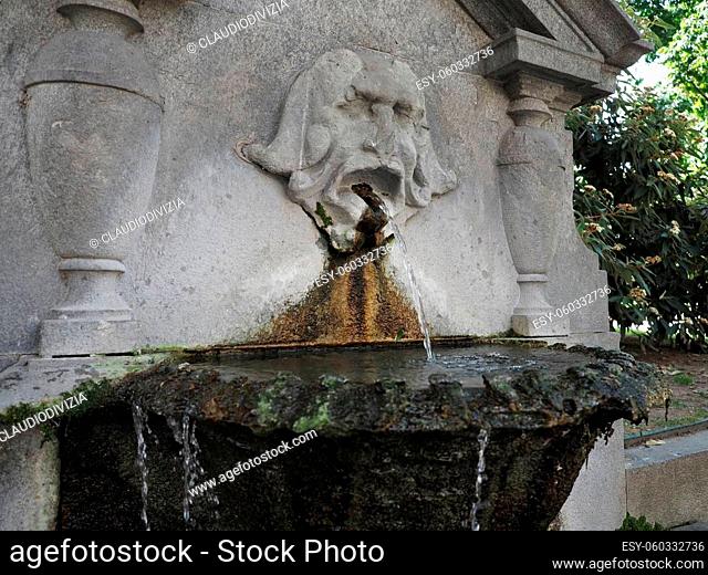 Fontana dei mascheroni (translation Fountain of the masks) in Turin, Italy