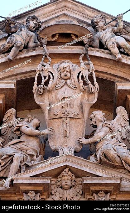 Angels, Church of Saints Vincent and Anastasius at Trevi in Rome, Italy