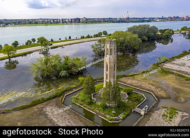 Detroit, Michigan - The Nancy Brown Peace Carillon on Belle Isle, an island park in the Detroit River. The peace carillon opened in 1940