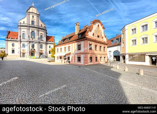 Germany, Bavaria, Upper Bavaria, Altoetting, pilgrimage church St. Anna and former Franciscan house
