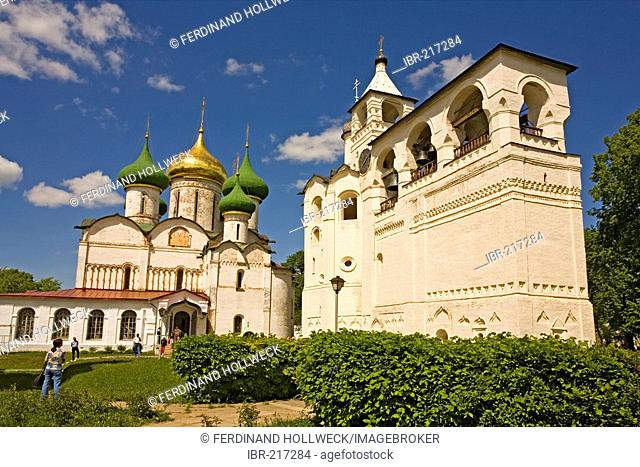 Saviour Monastery of St. Euthymius, Transfiguration Cathedral with bell tower, Suzdal, Russia