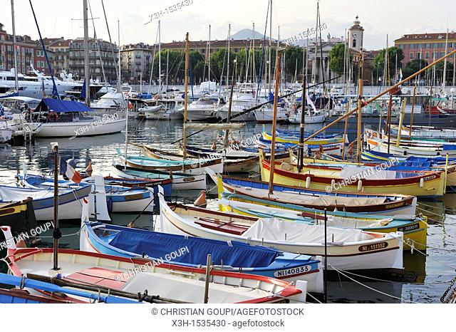 harbour of Nice, Alpes-Maritimes department, Provence-Alpes-Cote d'Azur region, southeast of France, Europe