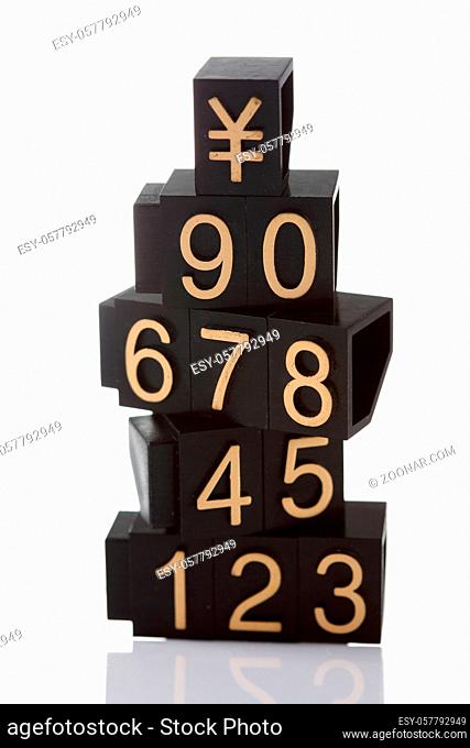 Number and currency symbols high quality photo